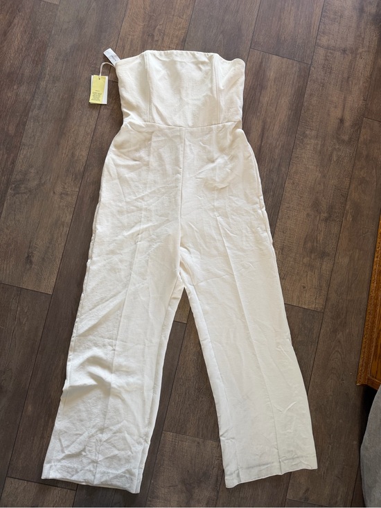 Aritzia Pants - Strapless Wide-Leg Jumpsuit in Cream